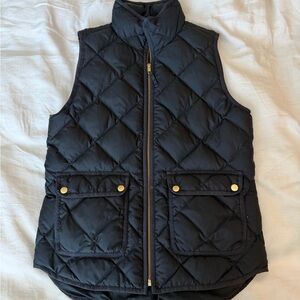 J. Crew Black Quilted Vest